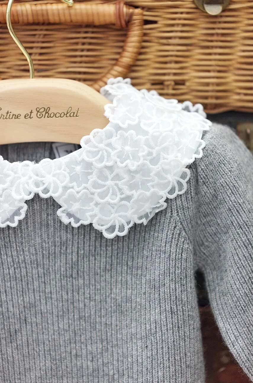 Детский свитер из смесовой шерсти - фото 5