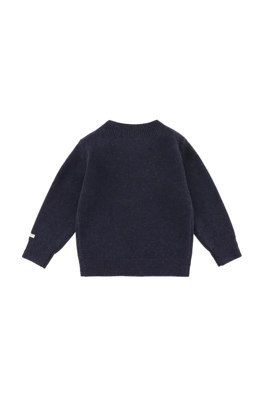 Свитер Denn из мериносовой шерсти Свитер из детской шерсти «Снеговик» - фото 3