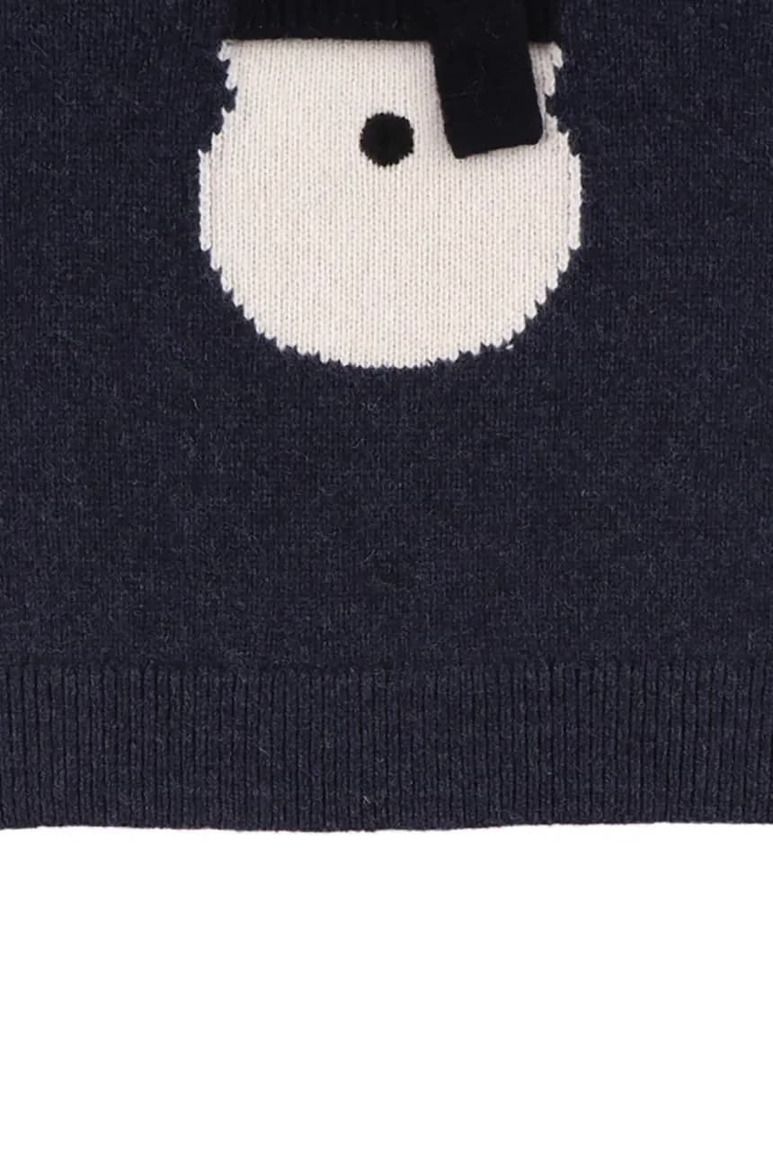 Свитер Denn из мериносовой шерсти Свитер из детской шерсти «Снеговик» - фото 5