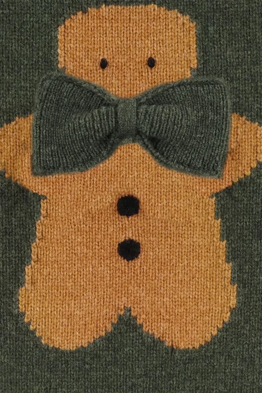 Свитер Denn из мериносовой шерсти, имбирный пряничный свитер из детской шерсти - фото 5