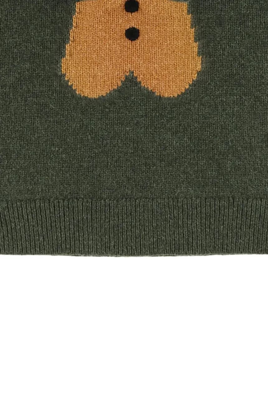 Свитер Denn из мериносовой шерсти, имбирный пряничный свитер из детской шерсти - фото 6