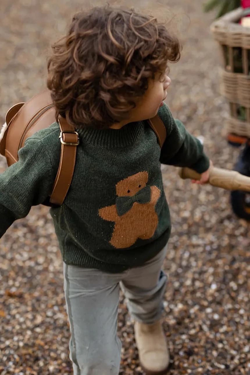 Свитер Denn из мериносовой шерсти, имбирный пряничный свитер из детской шерсти - фото 8