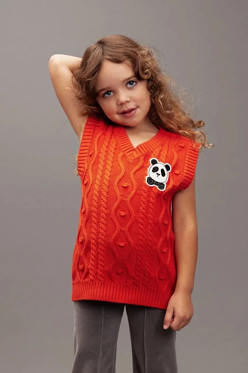 Детский хлопковый жилет Panda