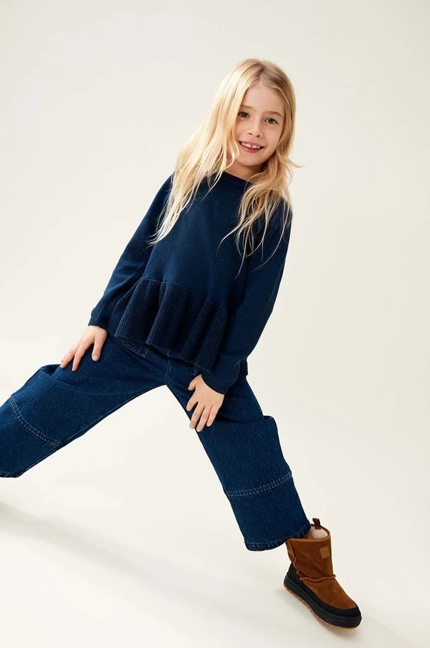 Детский вязаный джемпер с люрексом Esme - фото 5