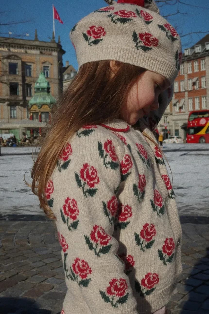 Детский кардиган с добавлением шерсти BELOU KNIT COLLAR CARDIGAN