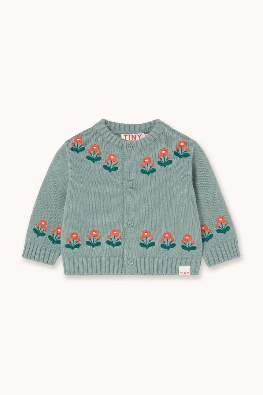 ДЕТСКИЙ КАРДИГАН С ЦВЕТАМИ