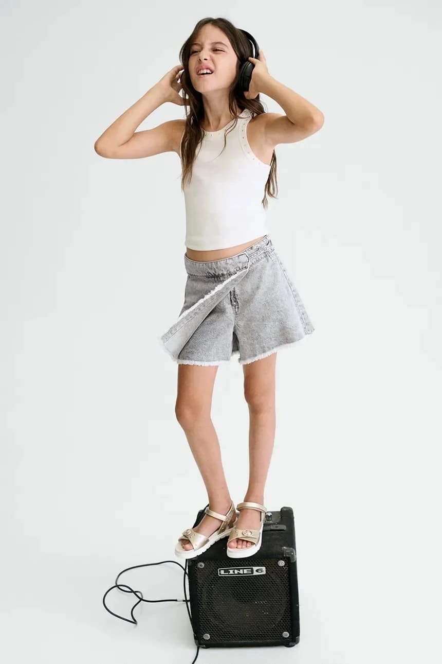 Детские джинсовые юбки и брюки