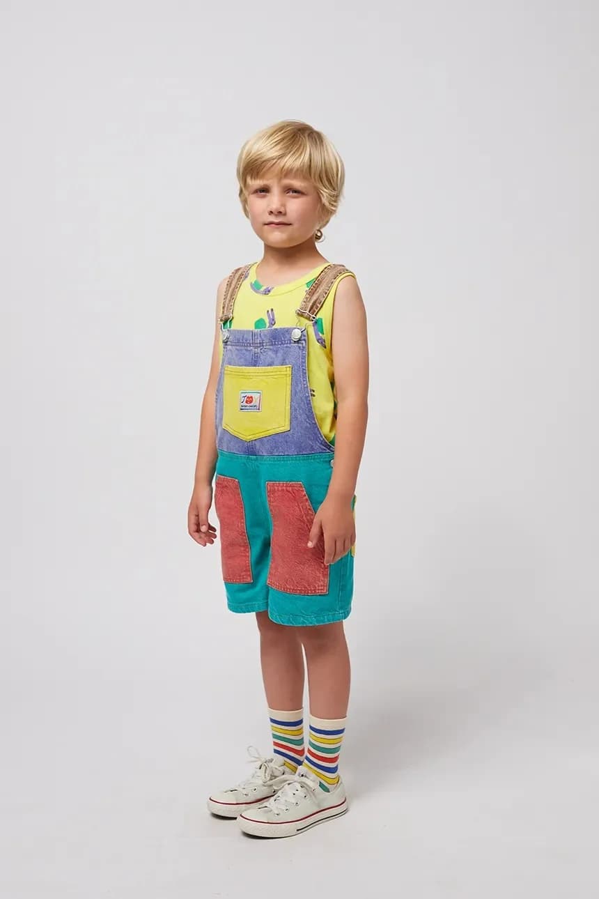 Улыбающийся детский джинсовый комбинезон - фото 6