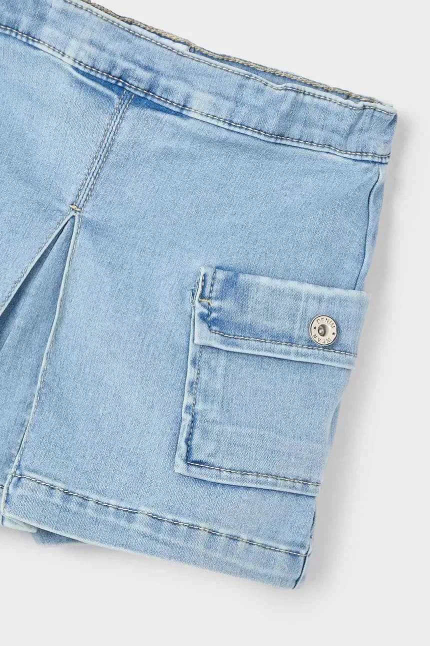 Детские джинсовые шорты карго - фото 4