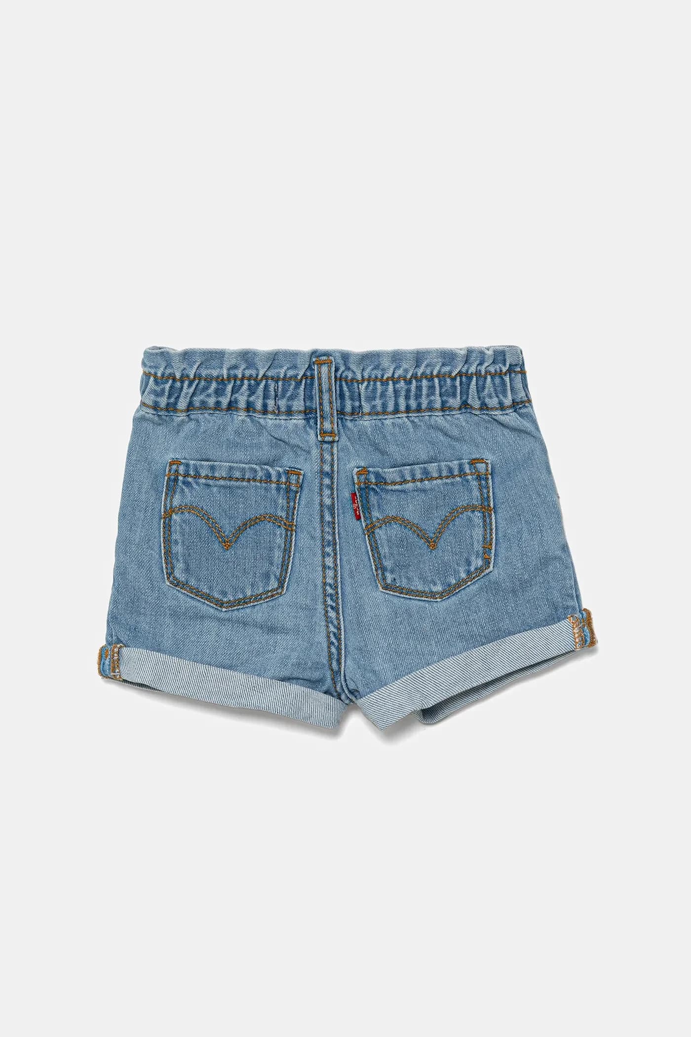 Детские джинсовые шорты PLEAT PAPER BAG SHORT - фото 2