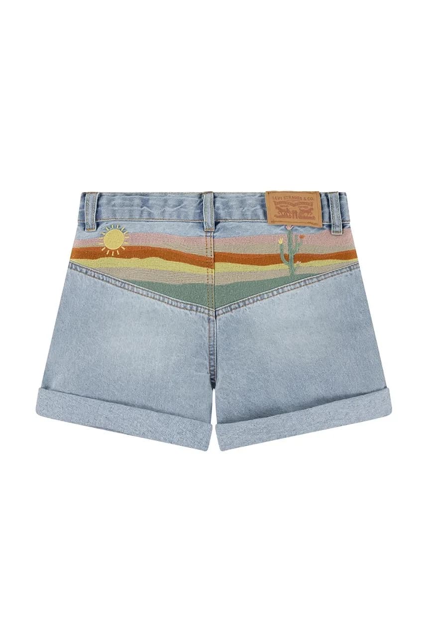 Детские джинсовые шорты MINI MOM SHORT В ВЫШИВКЕ - фото 3