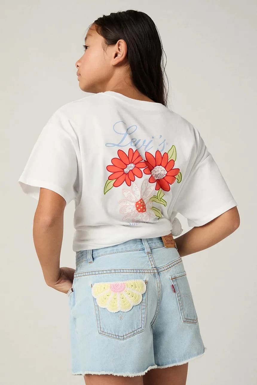 Детская футболка LEVIS FLORAL OVERSIZED TEE