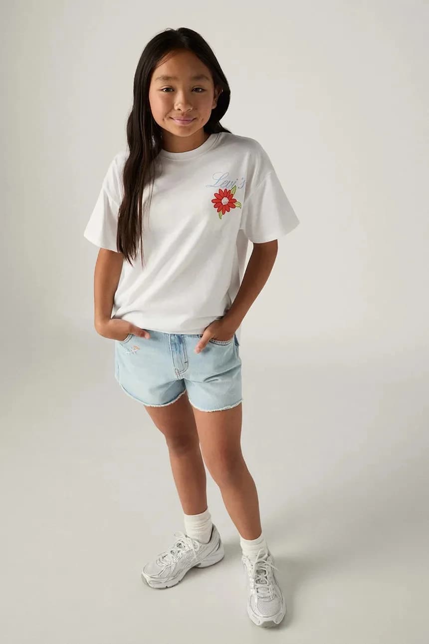 Детская футболка LEVIS FLORAL OVERSIZED TEE - фото 6