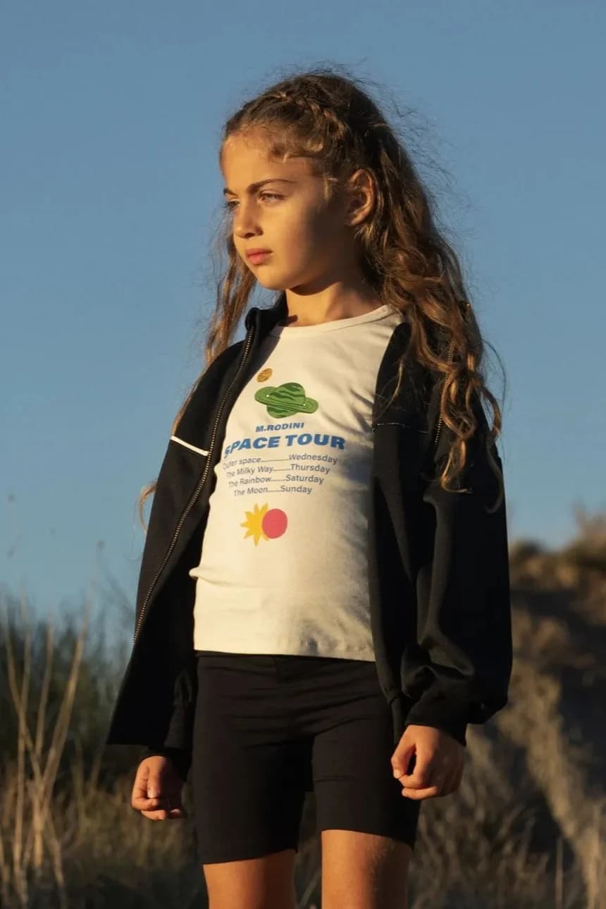 Детская хлопковая футболка Космический тур