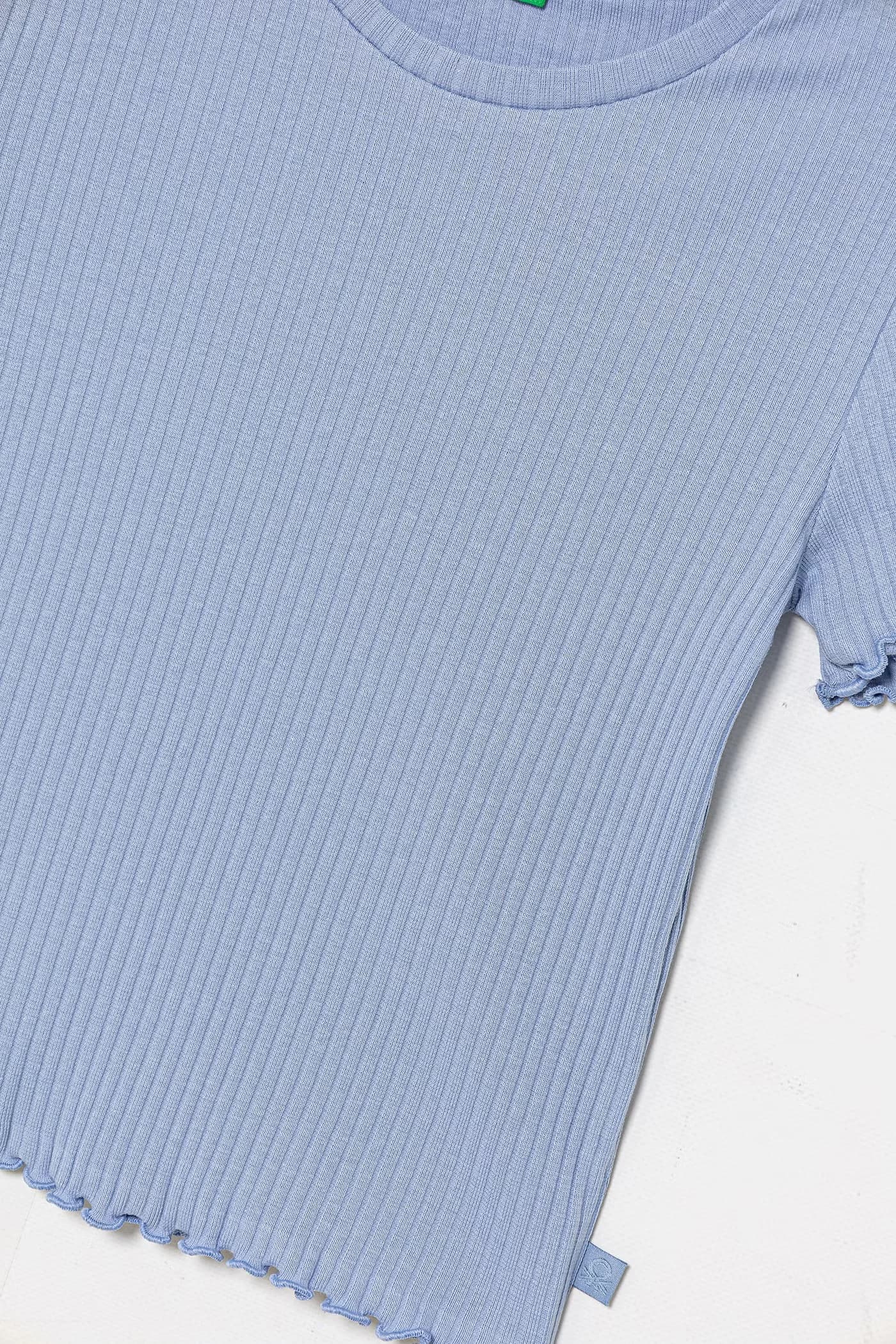 Базовая детская футболка из хлопка с эластаном - фото 3