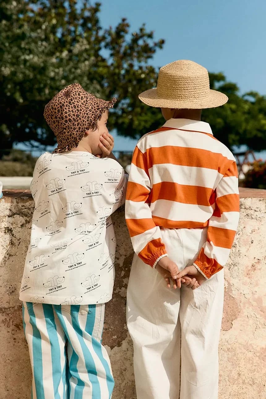 Детская хлопковая футболка TINY & TINY KNITTED TEE - фото 6