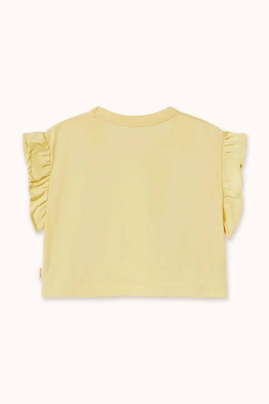 Детская хлопковая футболка YELLOW FLOWERS GRAPHIC CROP TEE - фото 3
