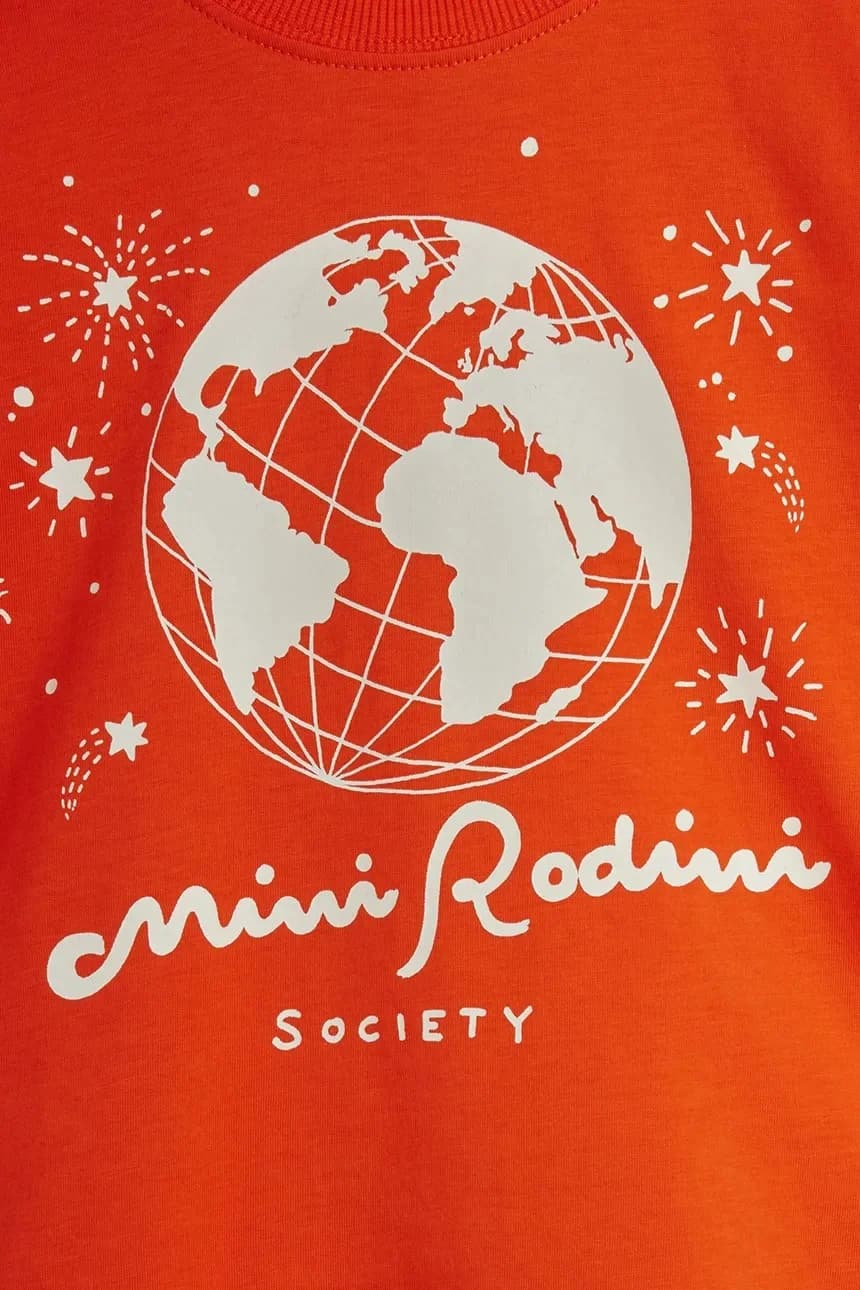 Детская хлопковая футболка Mini Rodini общество - фото 3