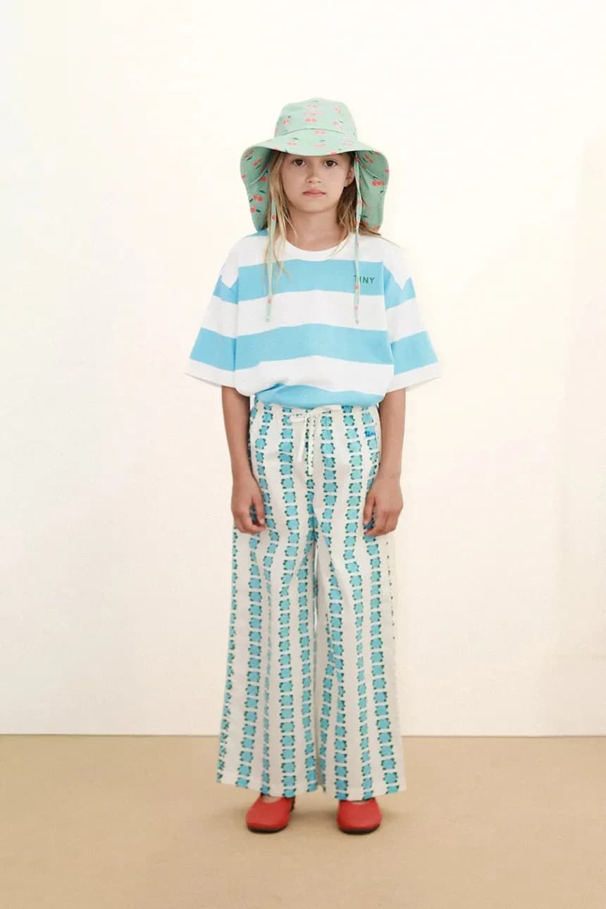 Детская хлопковая футболка STRIPES KNIT TEE - фото 6