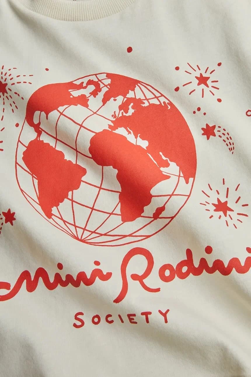 Детская хлопковая футболка Mini Rodini общество - фото 4
