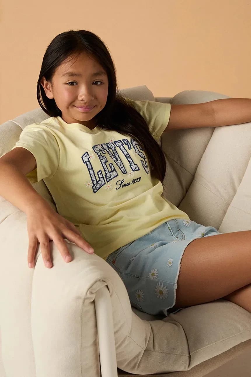 Детская футболка с аппликацией LEVIS CHAMBRAY