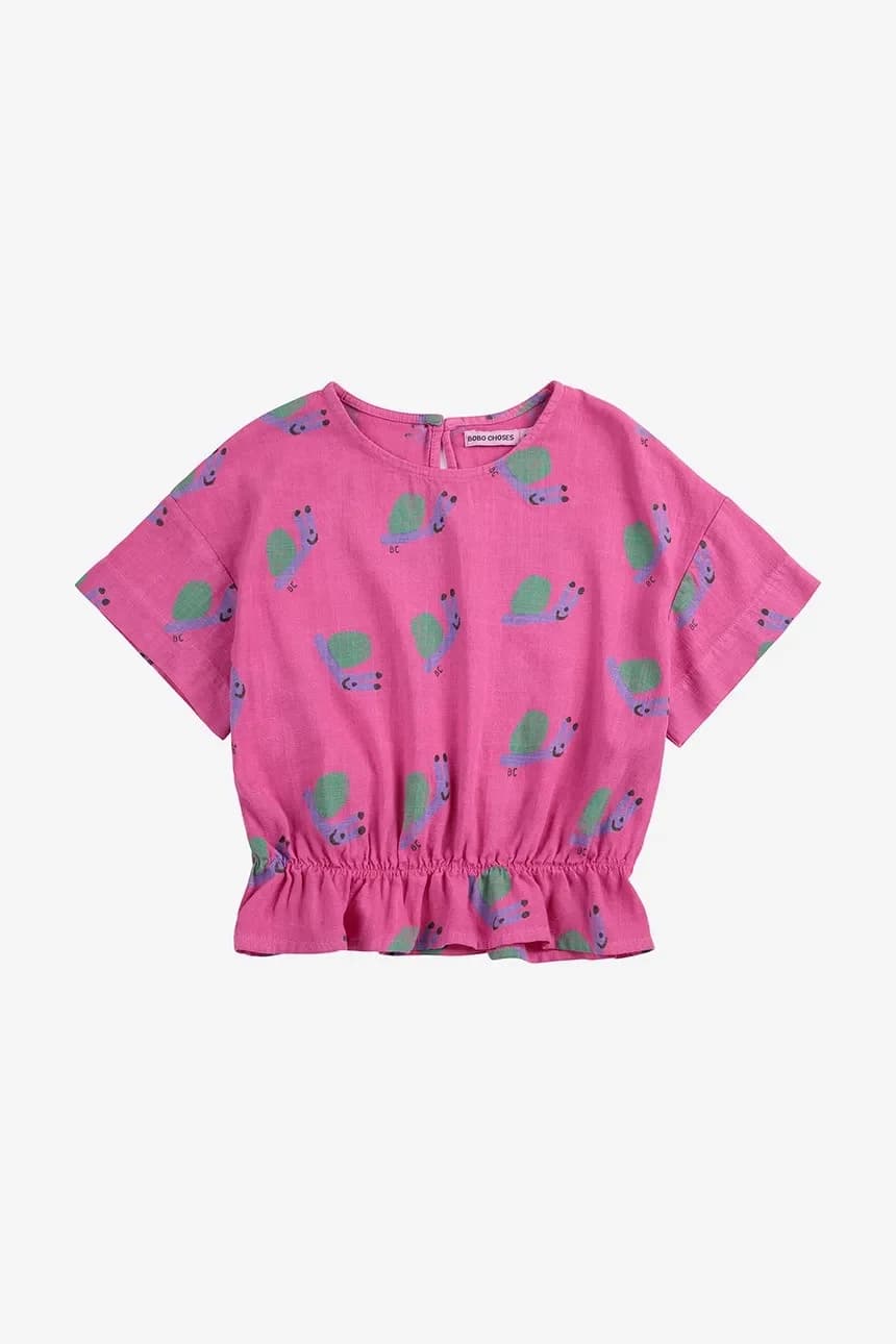 Детская льняная футболка Funny Snail - фото 2