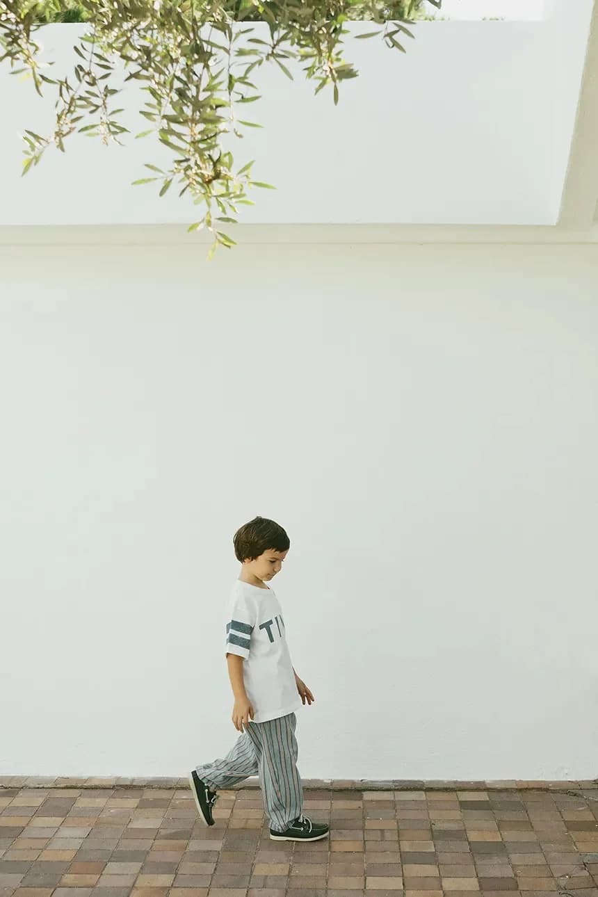 Детская хлопковая футболка STRIPES TINY TEE - фото 5