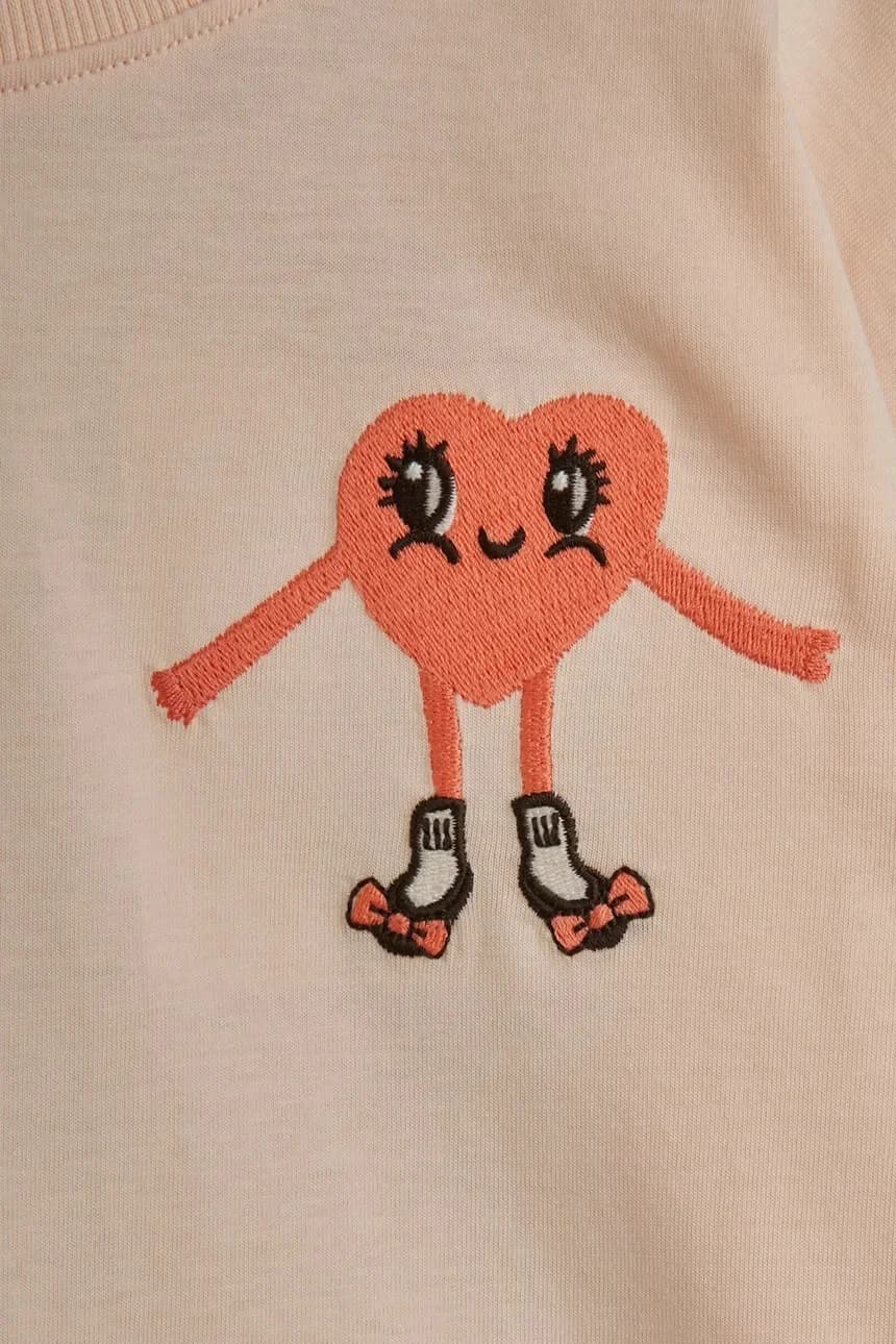 Детский хлопковый лонгслив Сердце - фото 3