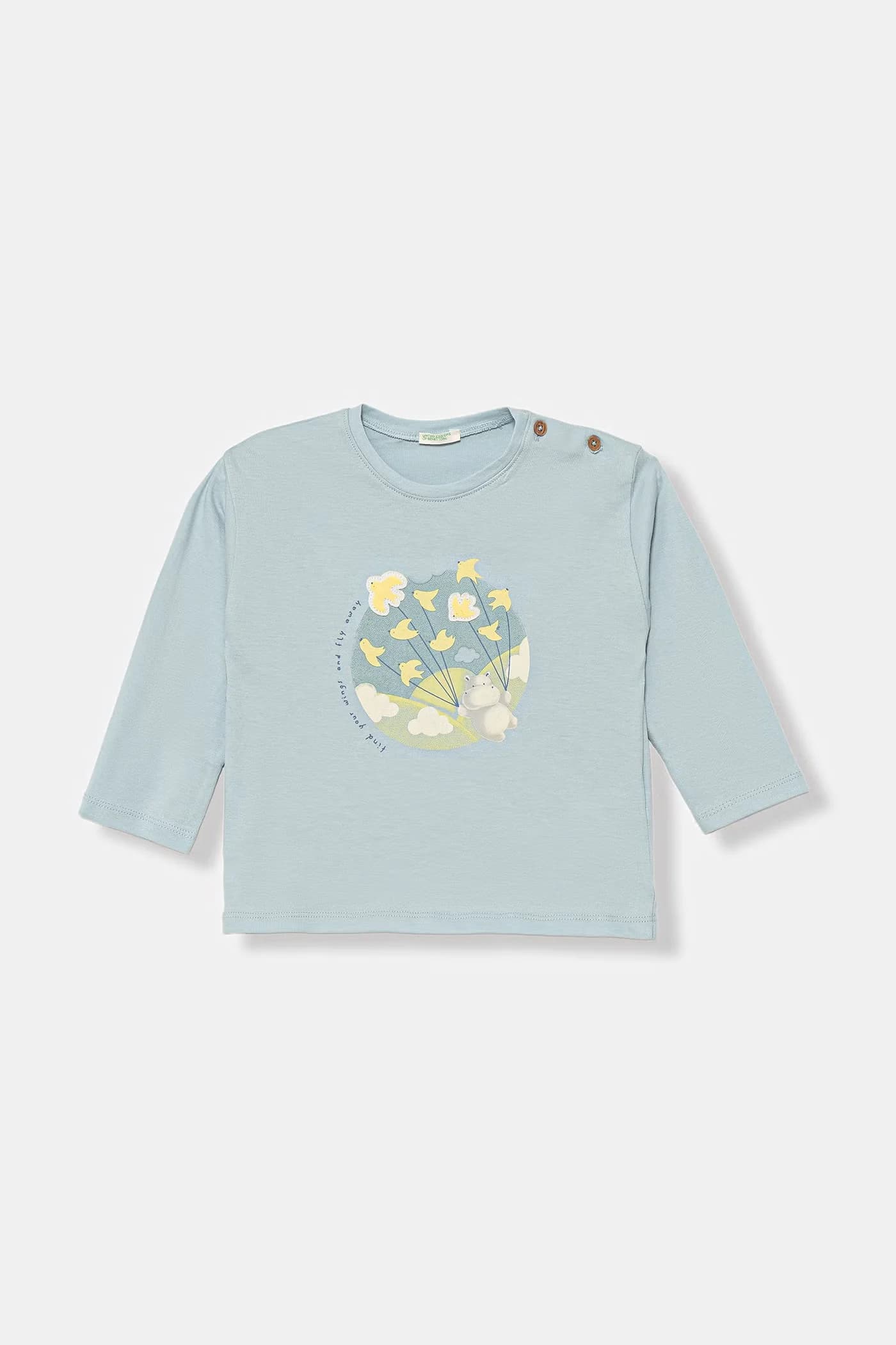 Детская хлопковая рубашка с длинным рукавом