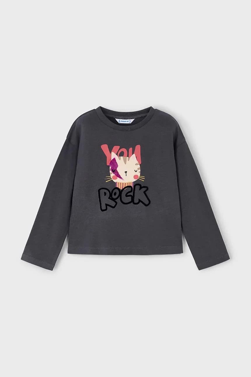 Хлопковая рубашка с длинным рукавом