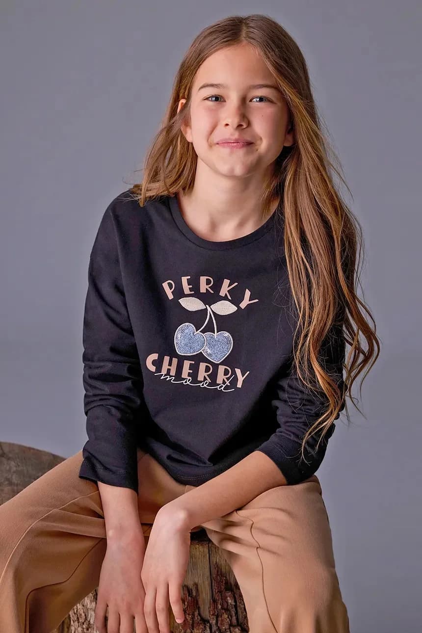 Хлопковая рубашка с длинным рукавом