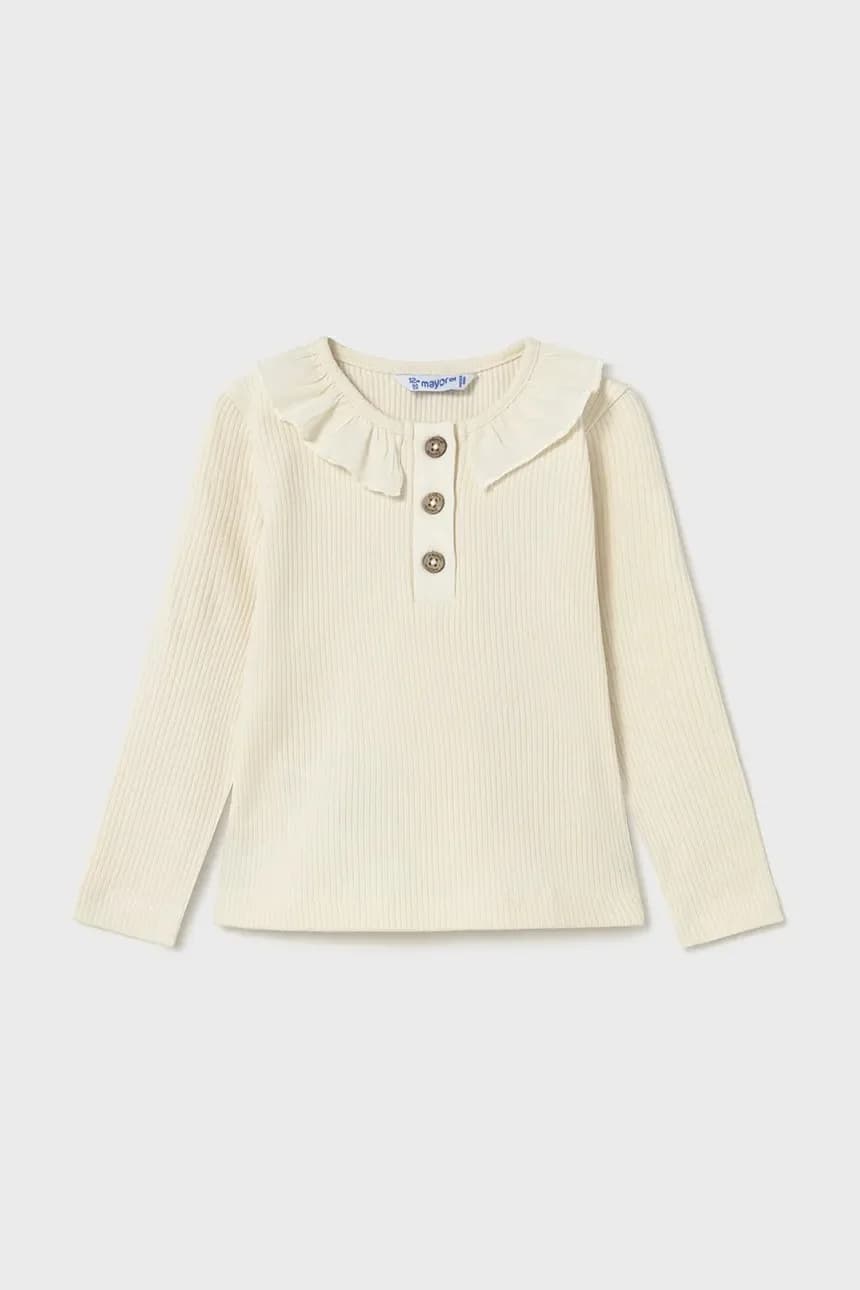 Детская хлопковая рубашка с длинным рукавом