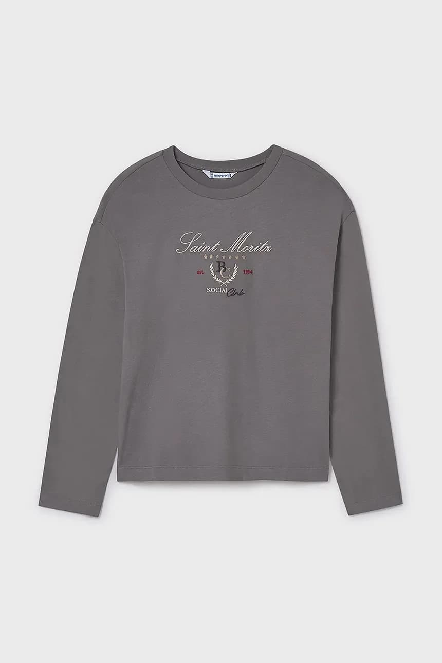 Хлопковая рубашка с длинным рукавом - фото 2