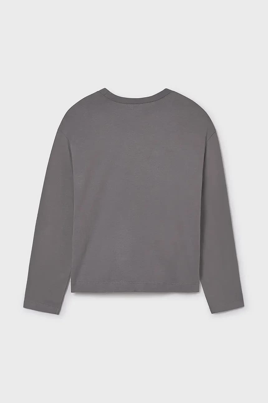 Хлопковая рубашка с длинным рукавом - фото 3