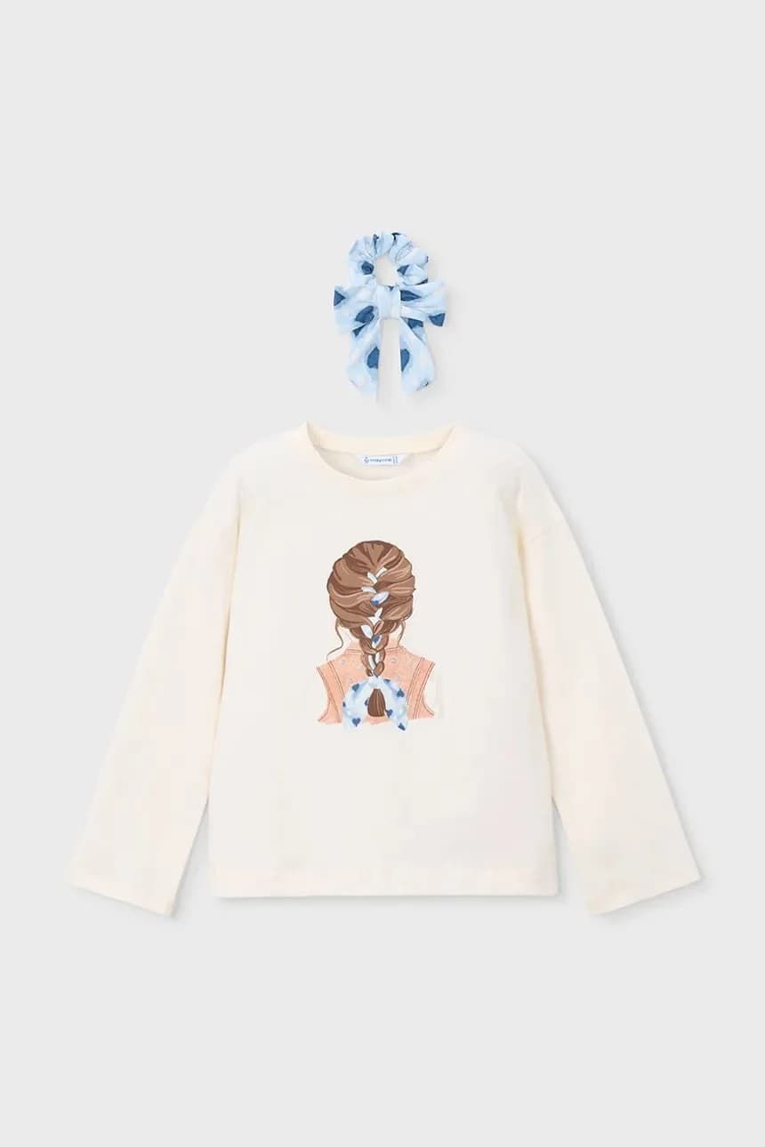 Детская хлопковая рубашка с длинным рукавом