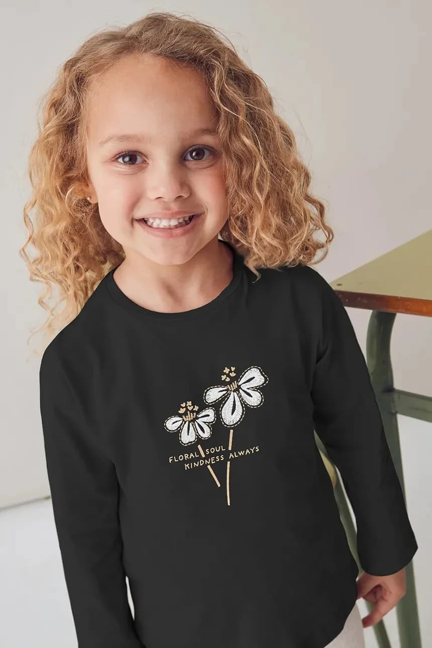 Хлопковая рубашка с длинным рукавом