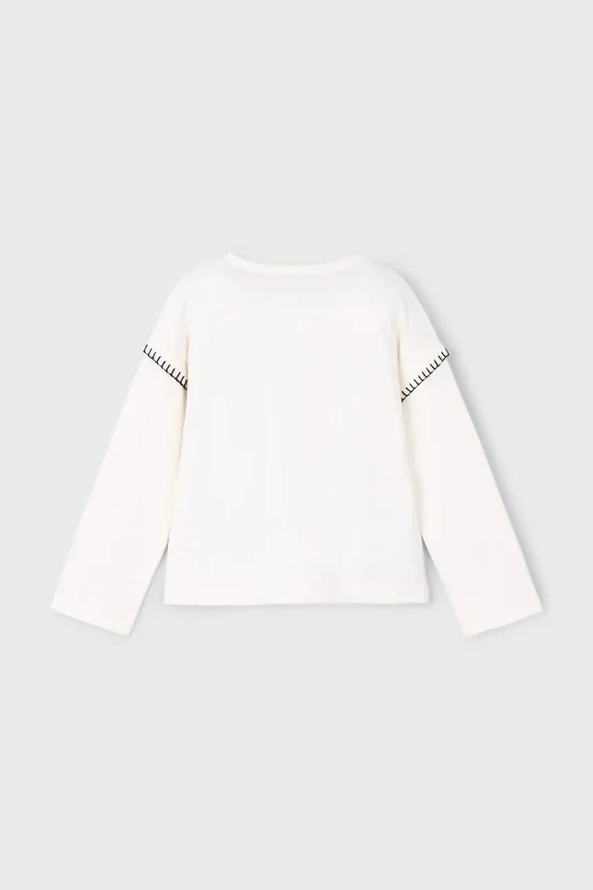 Хлопковая рубашка с длинным рукавом - фото 2