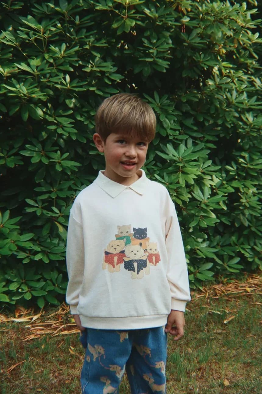 Детская хлопковая рубашка с лонгсливом SPOTTY LS POLO GOTS