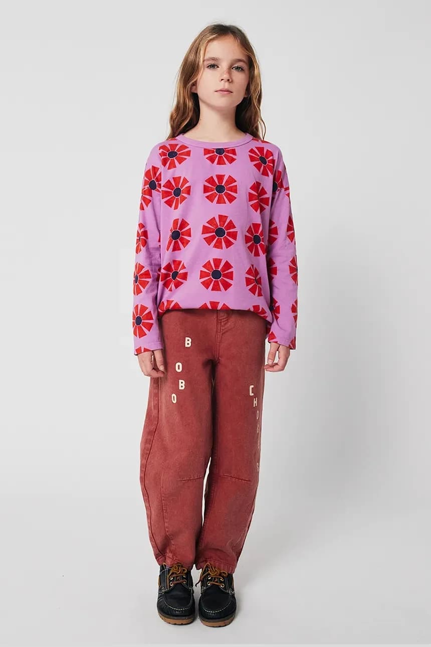 Детская хлопковая рубашка с длинными рукавами "Калейдоскоп" - фото 5