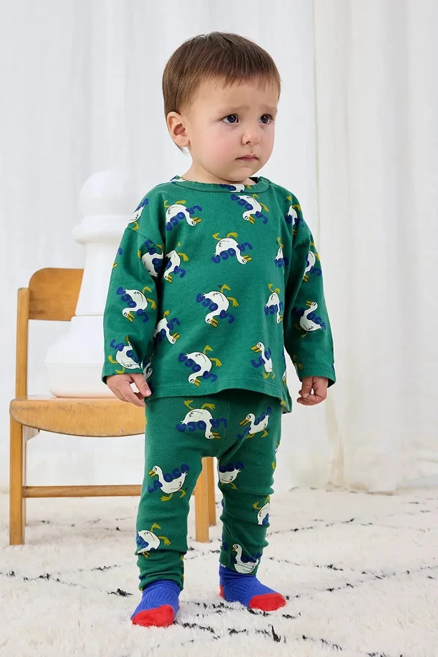 Хлопковая футболка с длинными рукавами La Oca для малышей