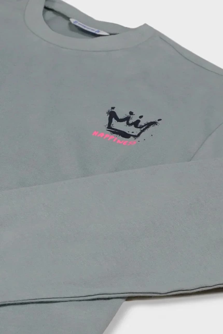 Хлопковая рубашка с длинным рукавом - фото 4