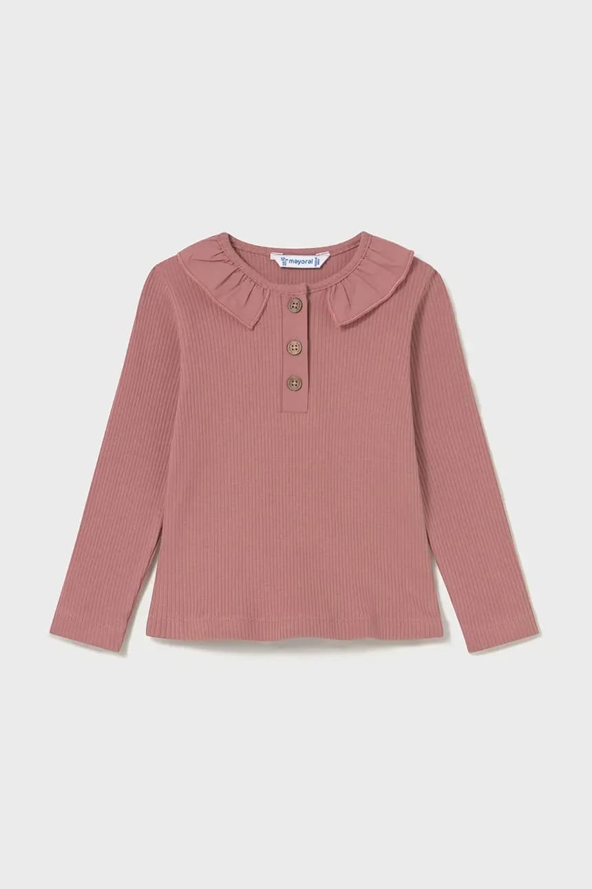 Детская хлопковая рубашка с длинным рукавом