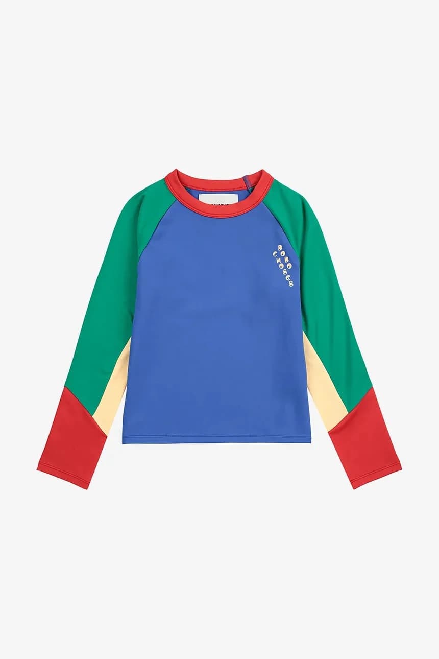 Детская рубашка с длинными рукавами в стиле колор-блок - фото 2