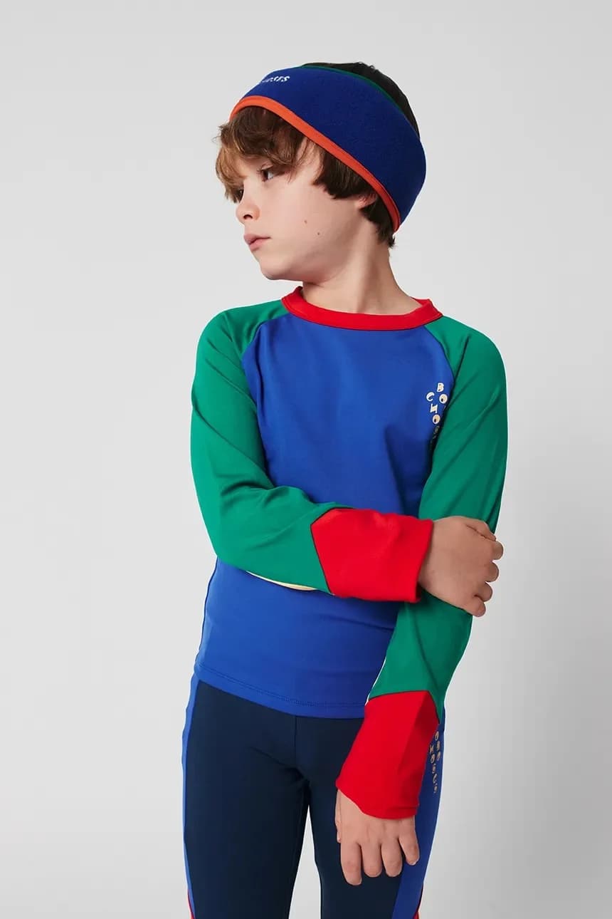 Детская рубашка с длинными рукавами в стиле колор-блок - фото 6