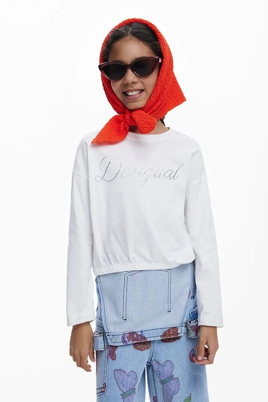 Детская хлопковая рубашка с длинным рукавом