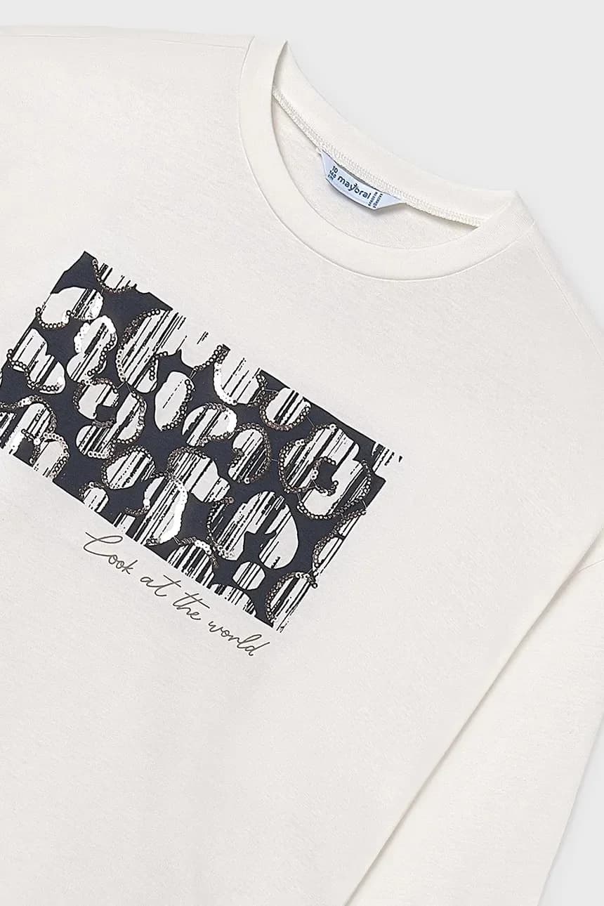 Хлопковая рубашка с длинным рукавом - фото 4