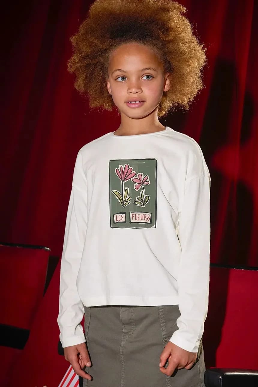 Хлопковая рубашка с длинным рукавом