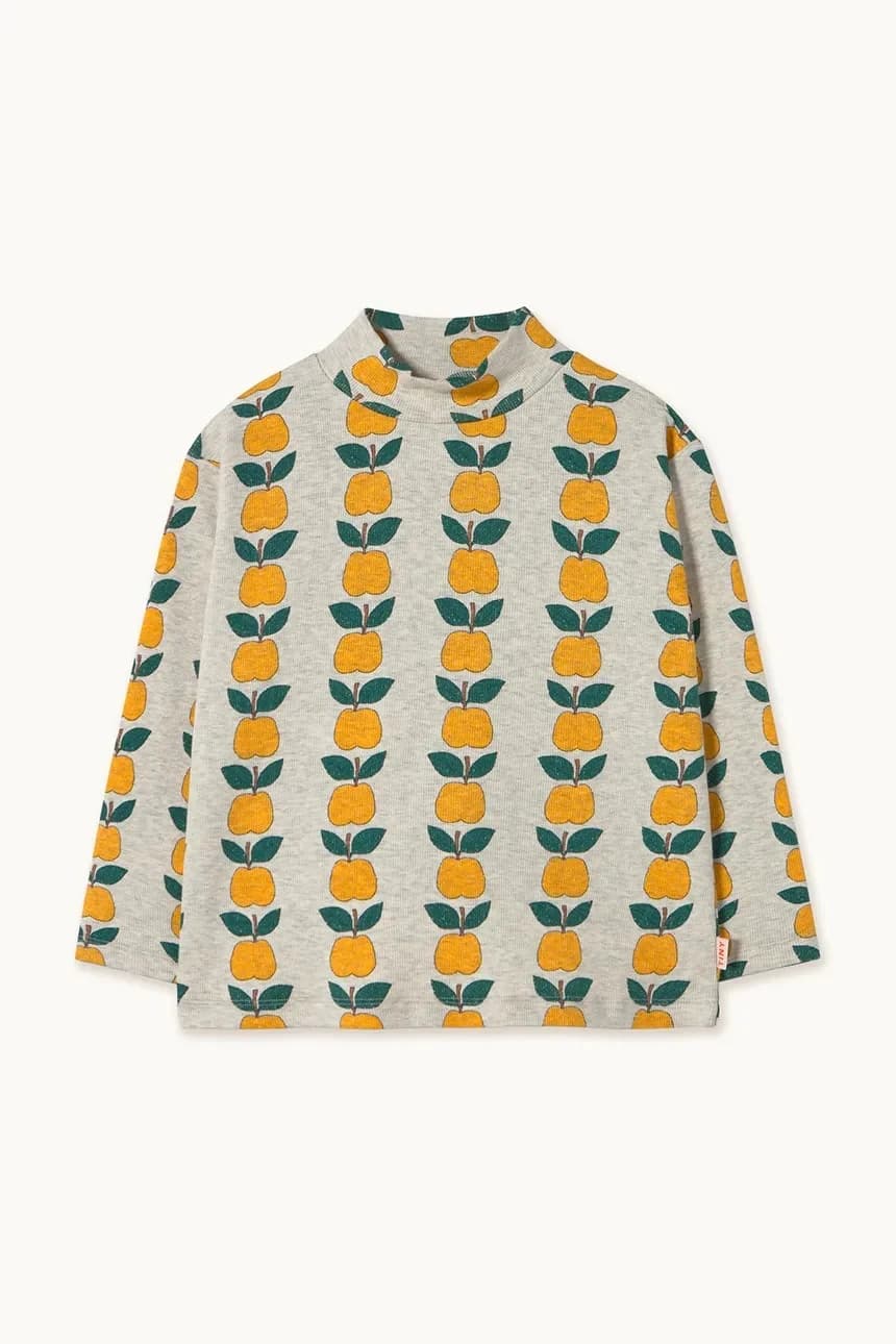 Детский лонгслив APPLES RIB MOCKNECK - фото 2