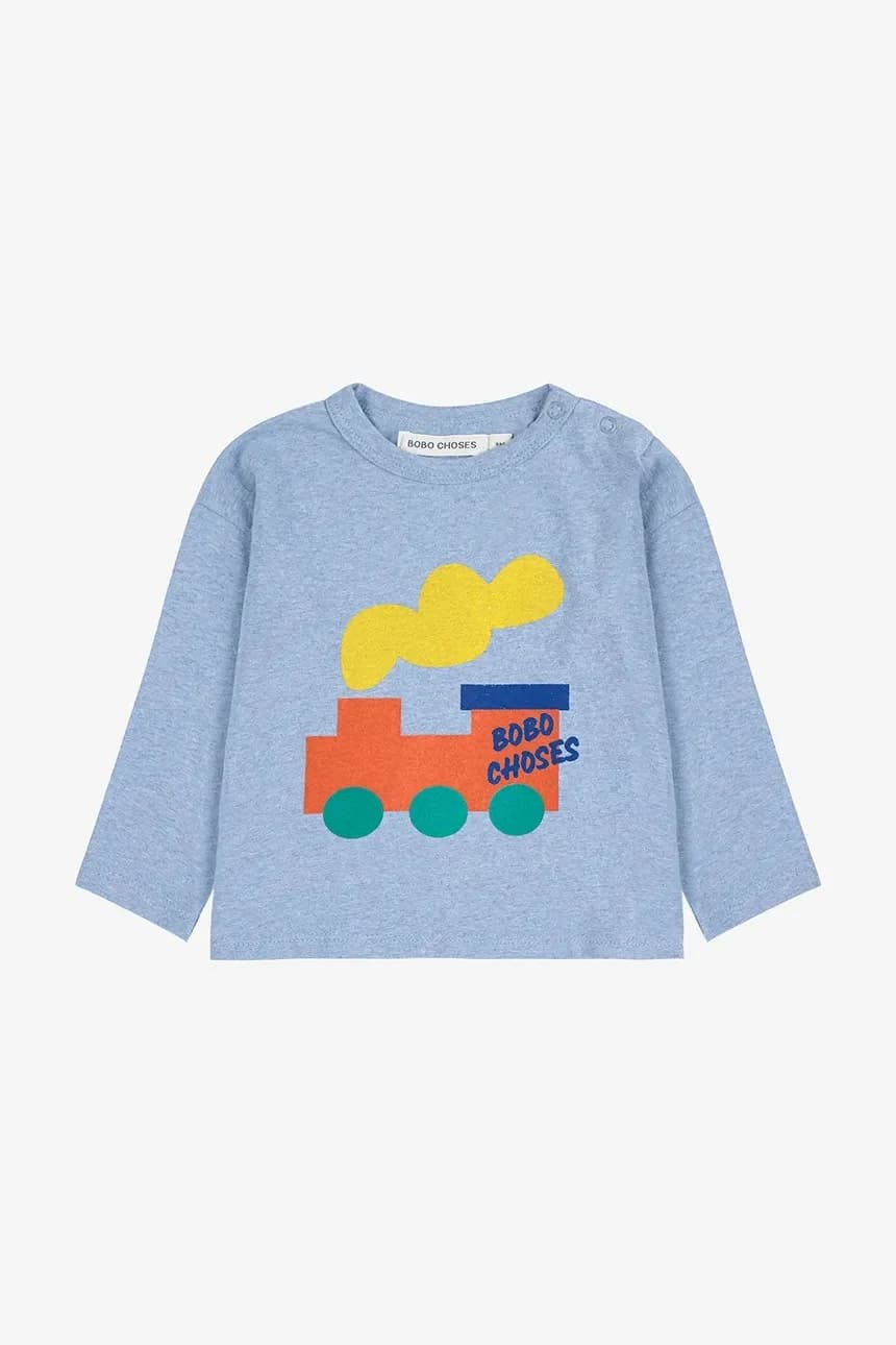 Хлопковая футболка с длинными рукавами для малышей Choo Choo