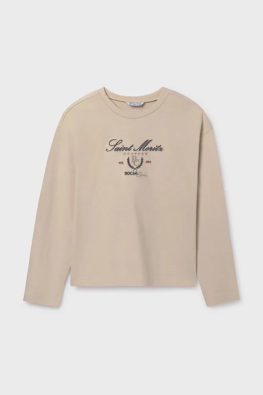 Хлопковая рубашка с длинным рукавом